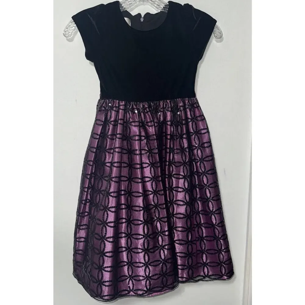 Cinderella Couture‎ Girls 6 Dress Special Occasions Formal Velvet Sequins Party